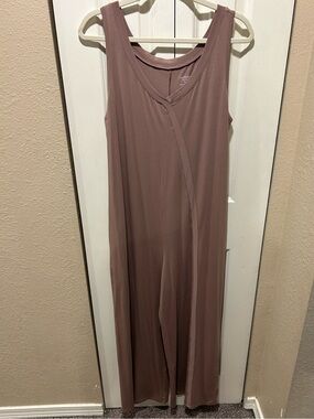 Any Body Cozy Knit Sift Flowy Jumpsuit Wide Leg , Medium